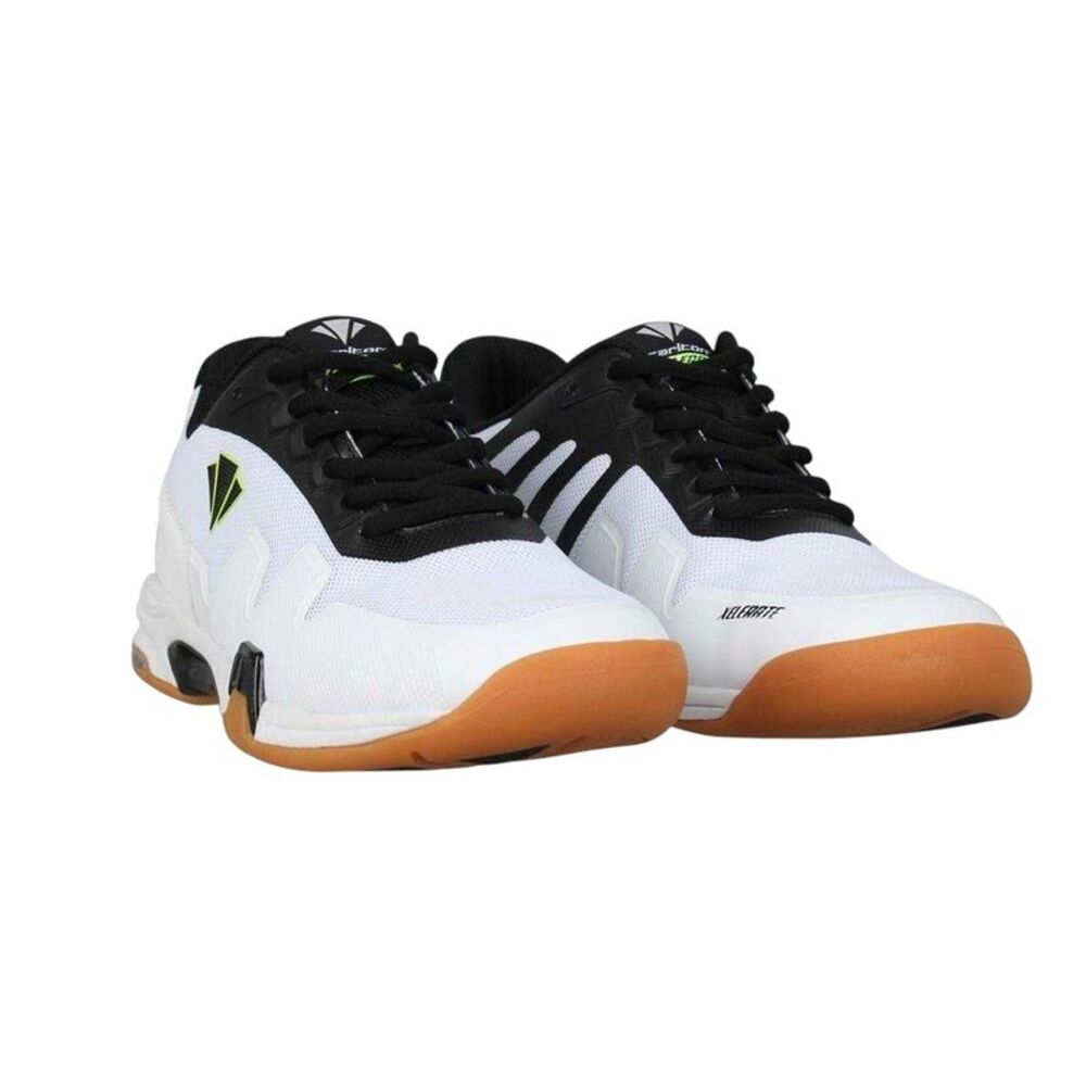 Carlton Mens Xelerate Indoor Court Trainers / White/Black/Gum